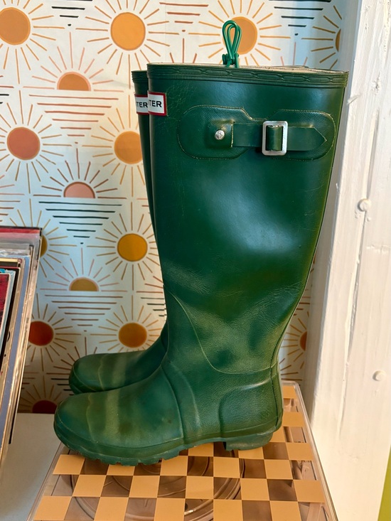 Hunter Shoes - Vintage Green Tall Original Hunter Rain Boots